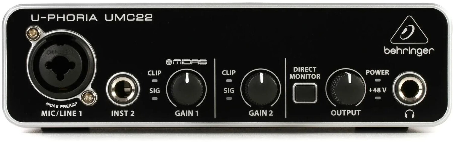 

USB-аудиоинтерфейс Behringer U-Phoria UMC22
