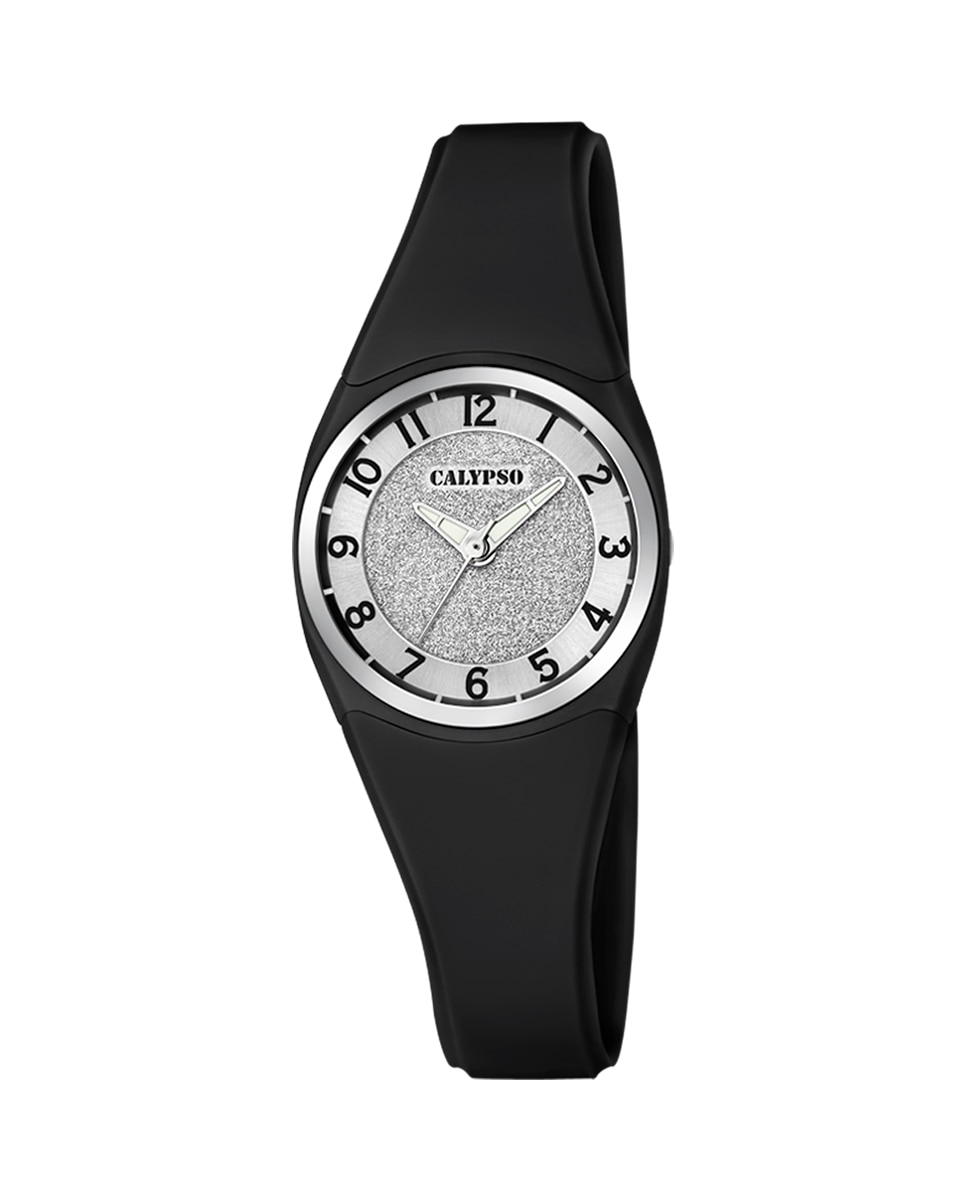 K5752/6 Модные женские часы из черного каучука Calypso, черный