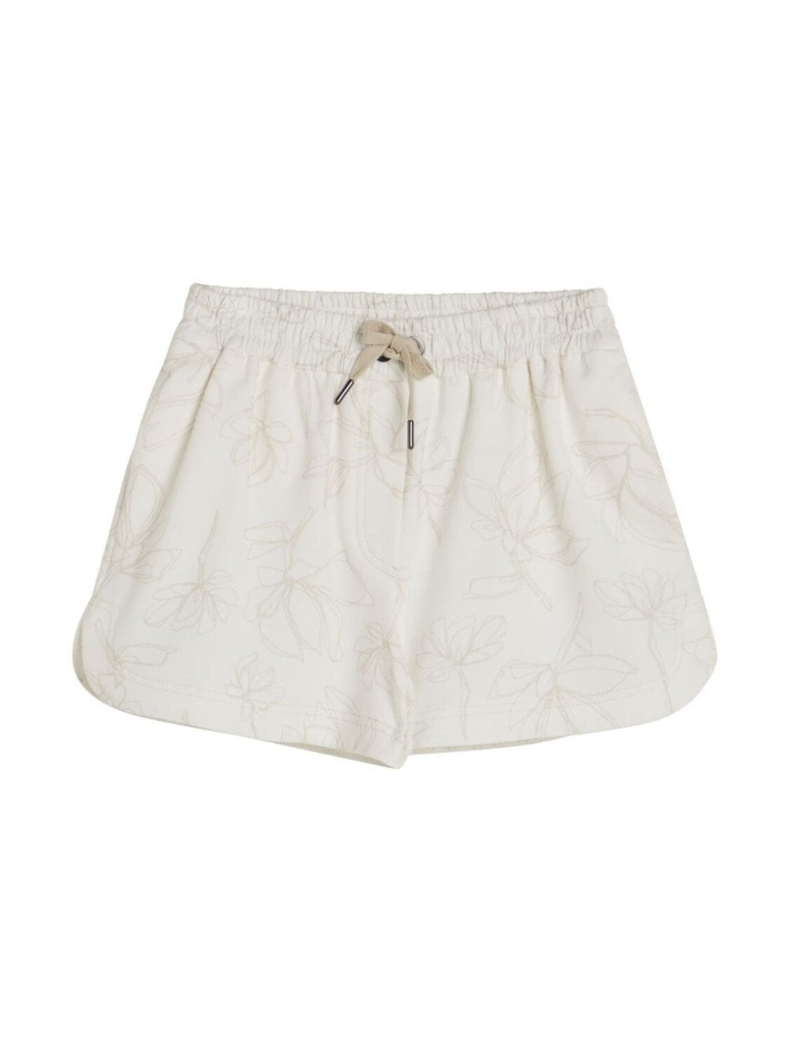 

Brunello Cucinelli Kids махровые шорты с цветочным принтом, нейтральный цвет