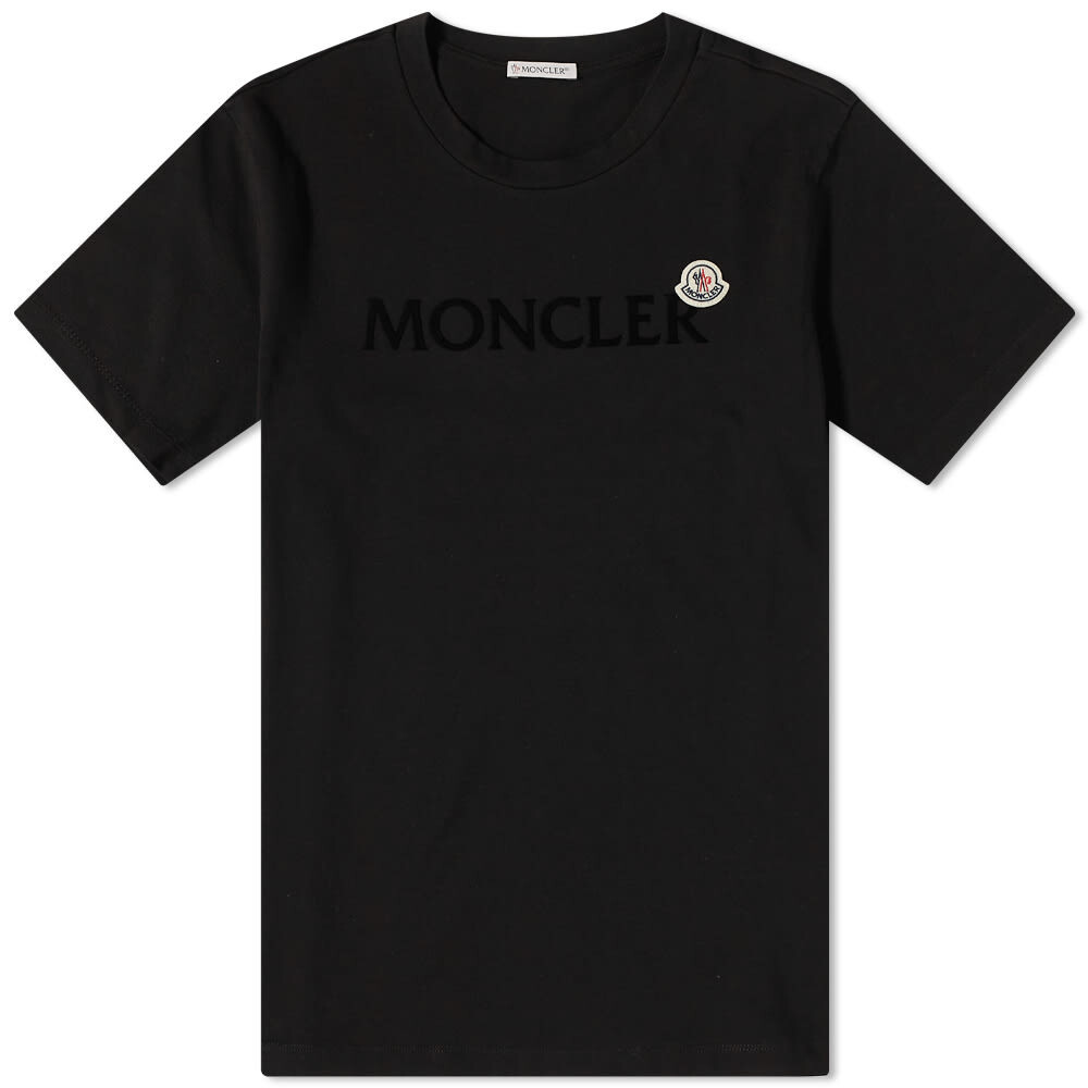 

Футболка Moncler с воротником и логотипом, черный
