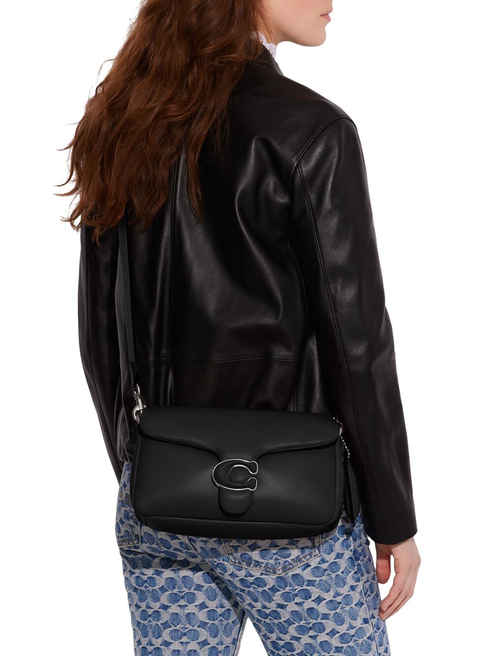 

Кожаная сумка через плечо COACH Pillow Tabby 26, черный