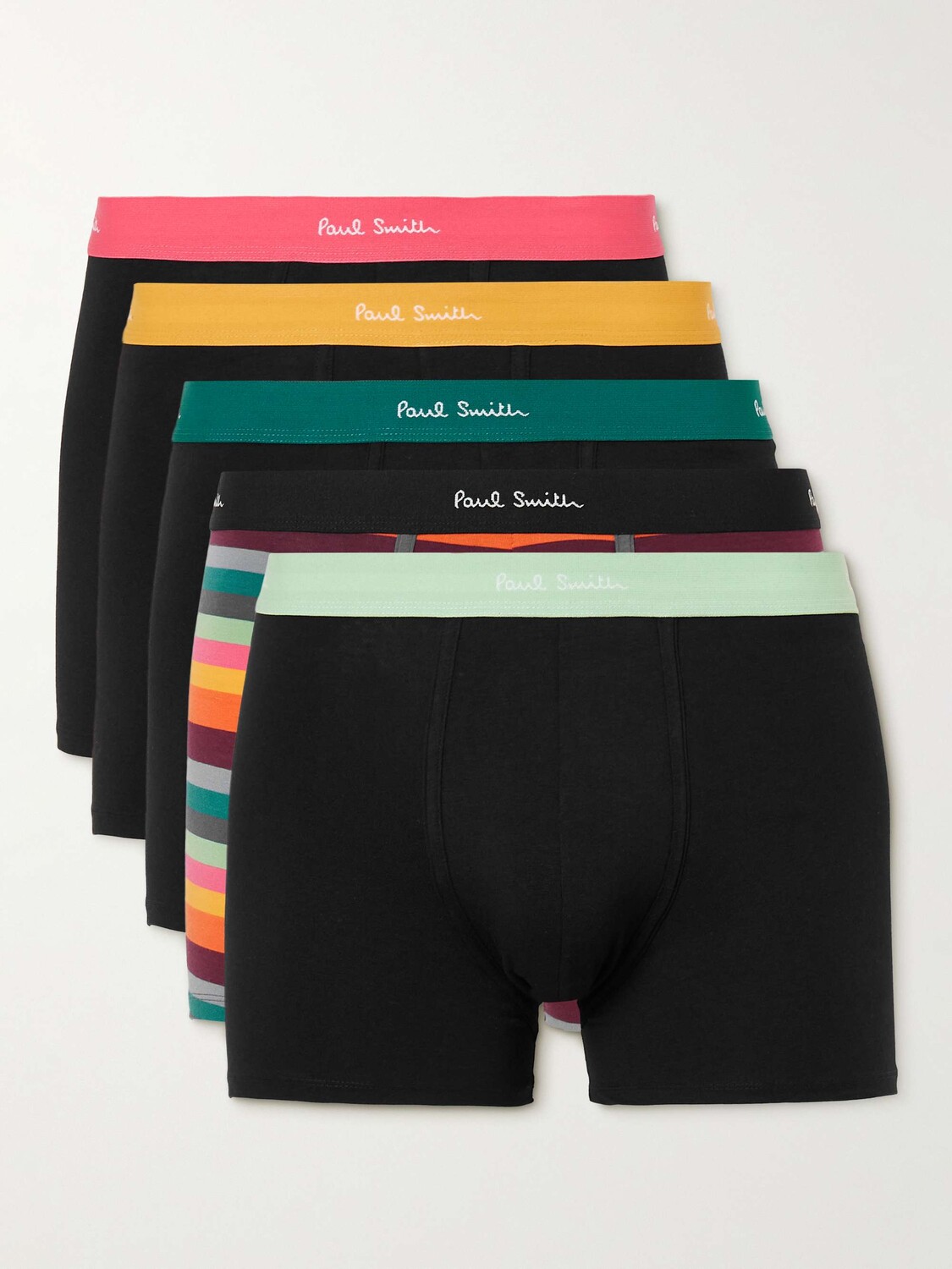 

Комплект из пяти трусов-боксеров из эластичного хлопка PAUL SMITH, мульти