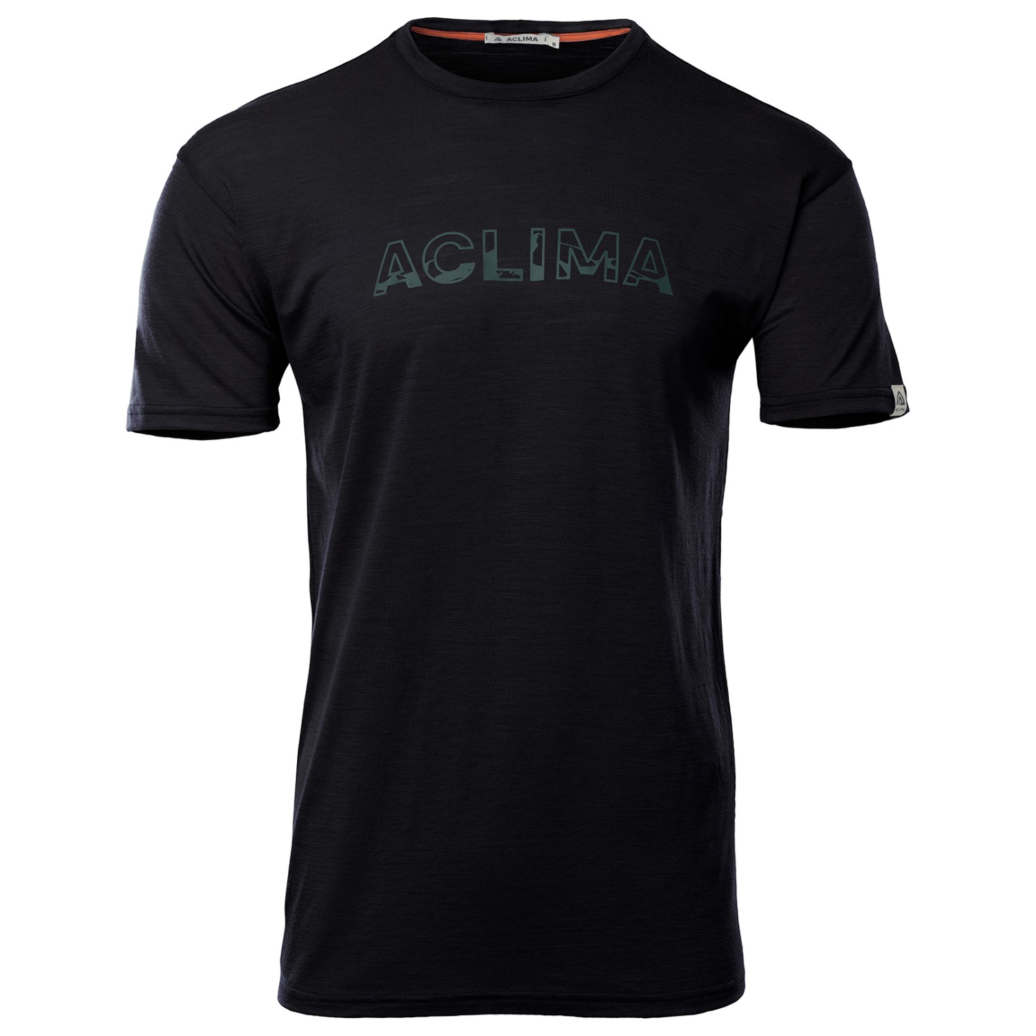 Рубашка из мериноса Aclima Lightwool Tee Logo, цвет Jet Black