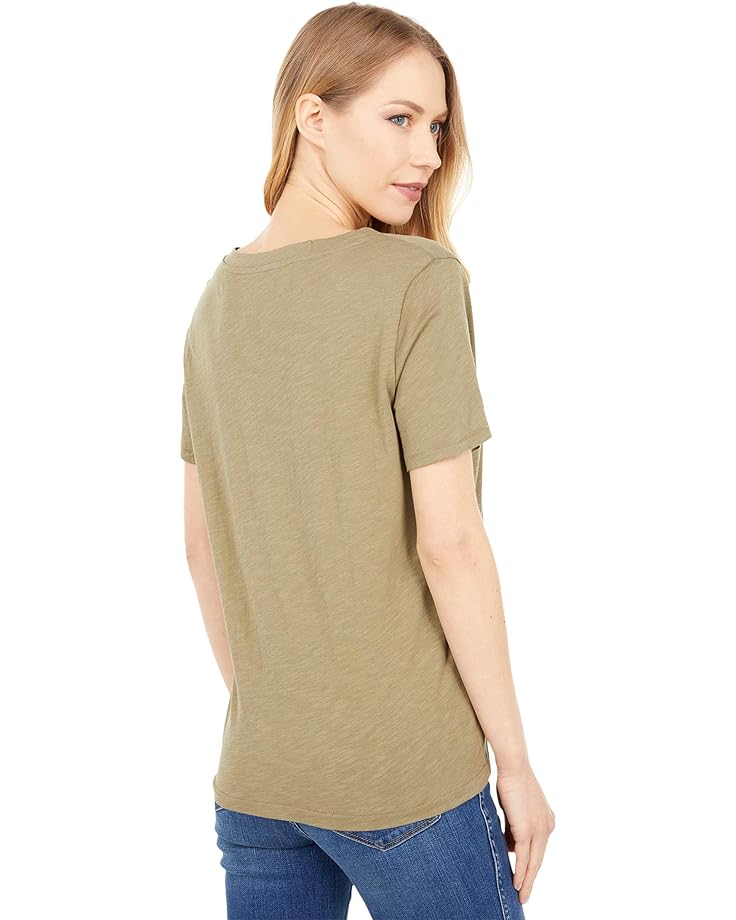 Футболка Madewell Whisper Cotton V-Neck Tee, цвет Distant Surplus