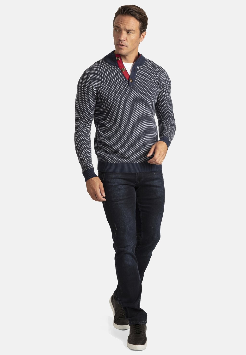 

Свитер Modern Fit Mariner Buttoned Williot, цвет navy