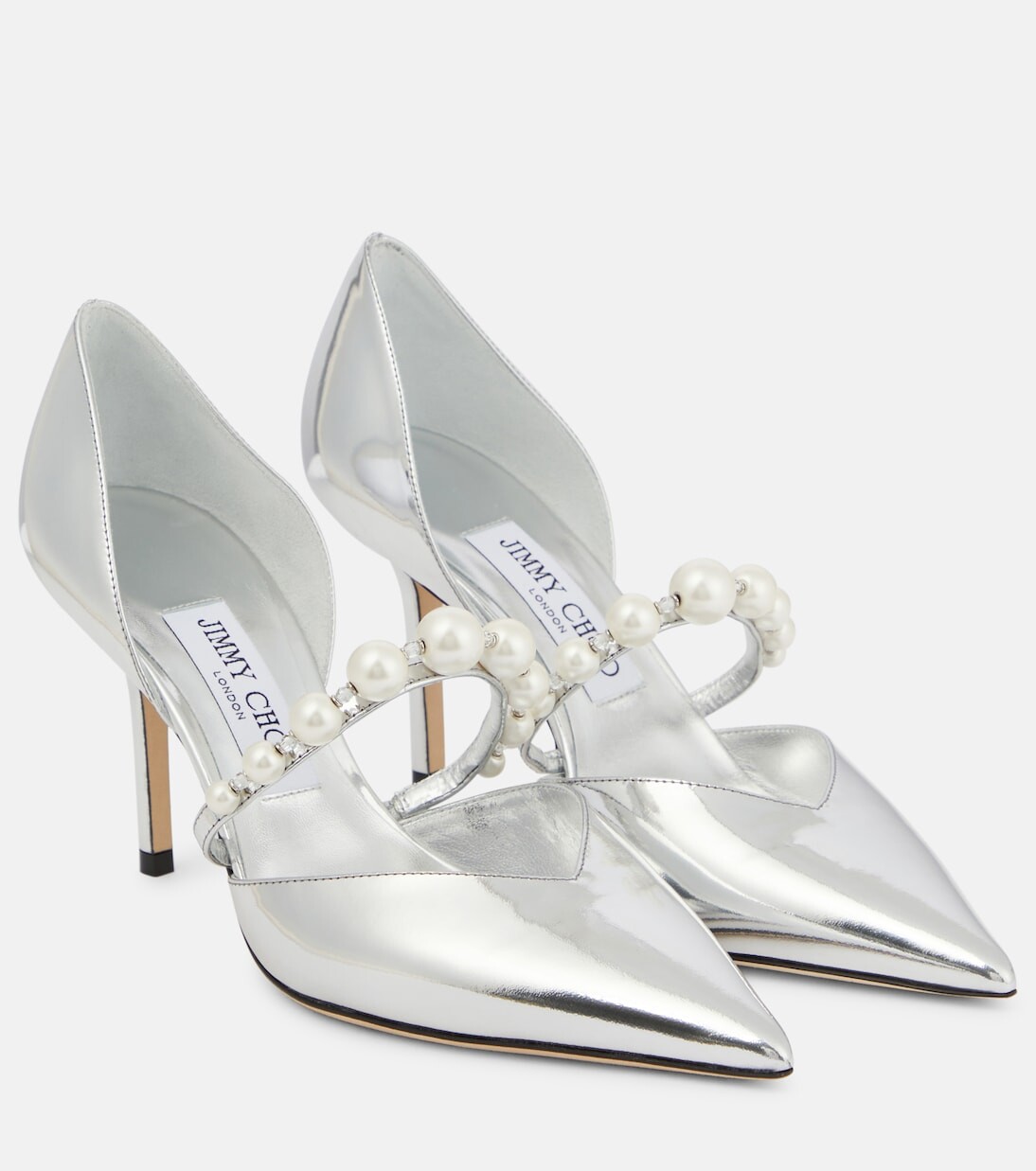 

Лакированные туфли aurelie 85 Jimmy Choo, серебро