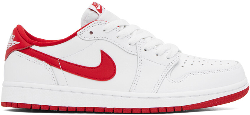 

Бело-красные кроссовки Air Jordan 1 Low OG Nike Jordan