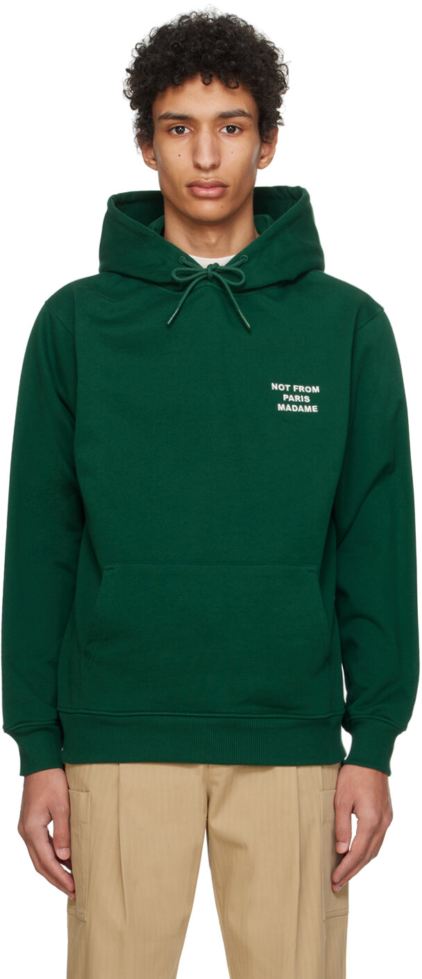 

Зеленая толстовка с надписью Le Hoodie Slogan Drole De Monsieur