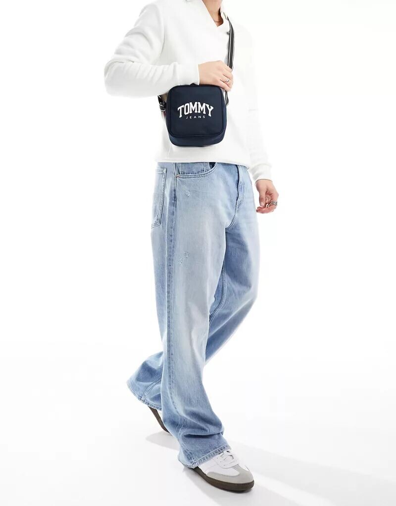 

Темно-синяя сумка для спортивного репортера Tommy Jeans, Черный