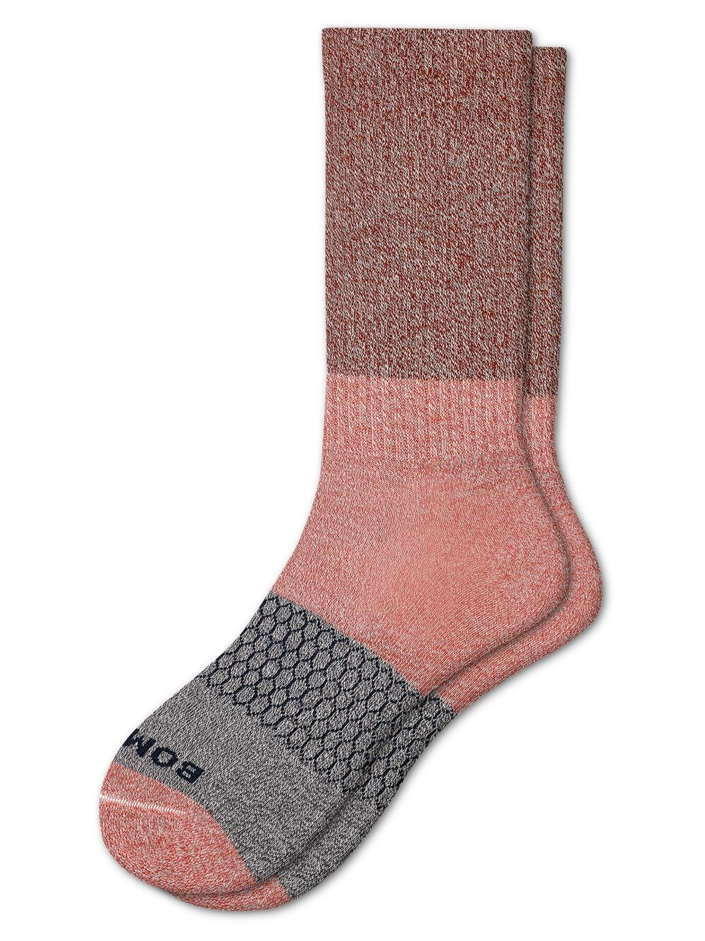 

Носки Tri-Blocks Marl из телячьей кожи Bombas, угольный