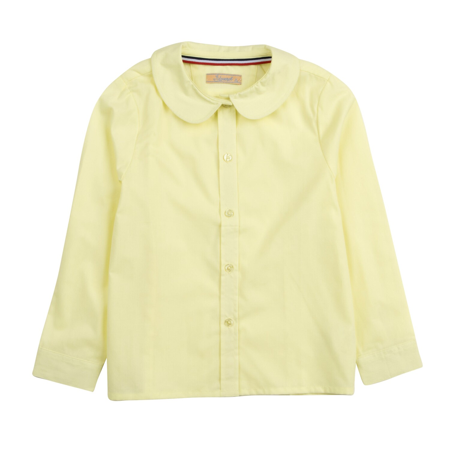 

Классическая рубашка с длинными рукавами для девочек Leveret, цвет Light Yellow