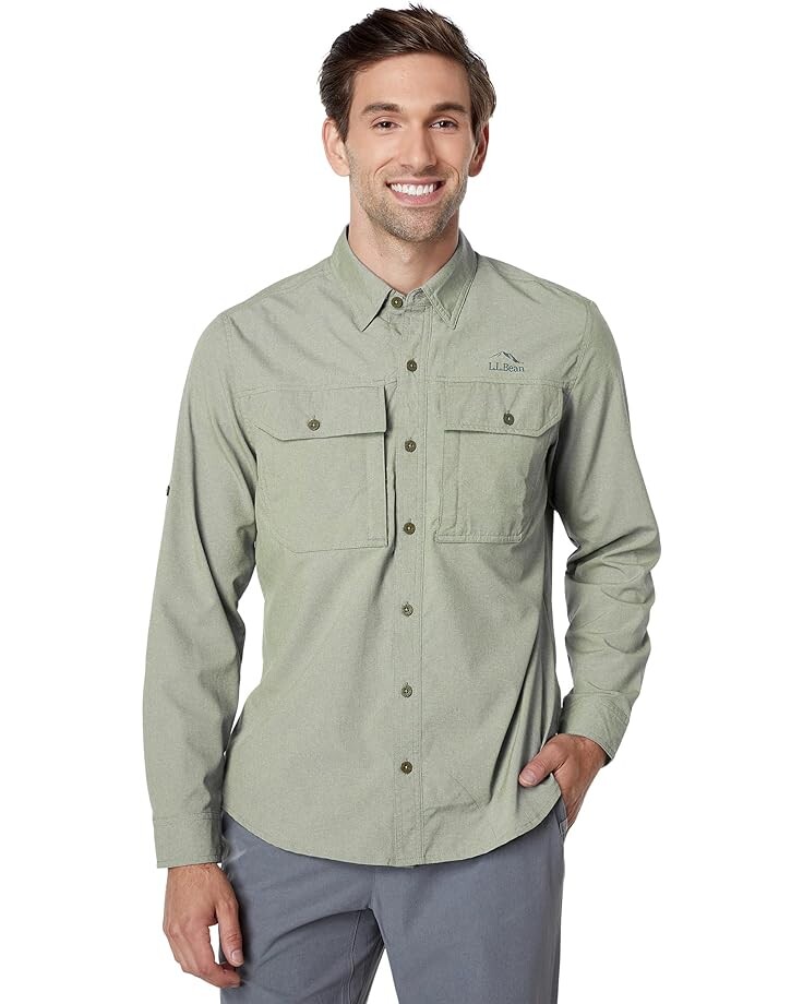 

Рубашка L.L.Bean No Fly Zone Shirt Long Sleeve, цвет Deep Olive