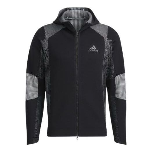 цена Куртка adidas Primeknit Jkt Golf Sports Hooded Jacket Black, мультиколор