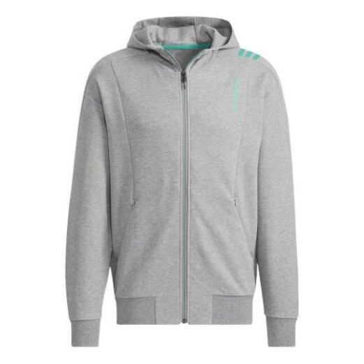 

Куртка adidas Terrex U Knit Jkt Hd Solid Color Splicing Zipper Hooded Jacket Gray, серый
