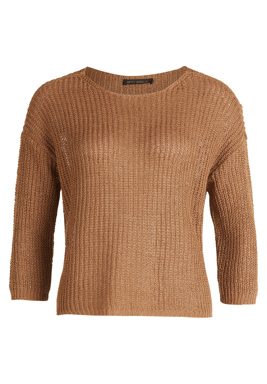 Свитер Betty Barclay Basic Strick mit Rippenstruktur, цвет Golden Camel