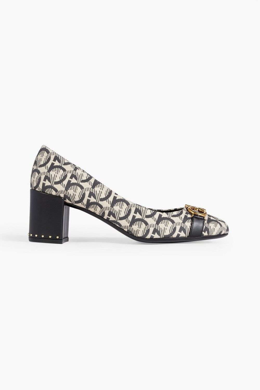 

Жаккардовые туфли Garda с декором FERRAGAMO, экру