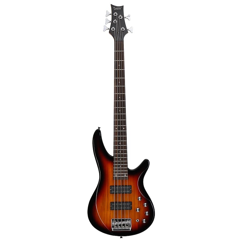 

Басс гитара Glarry GIB Bass Guitar Full Size 5 String HH Pickup Sunset