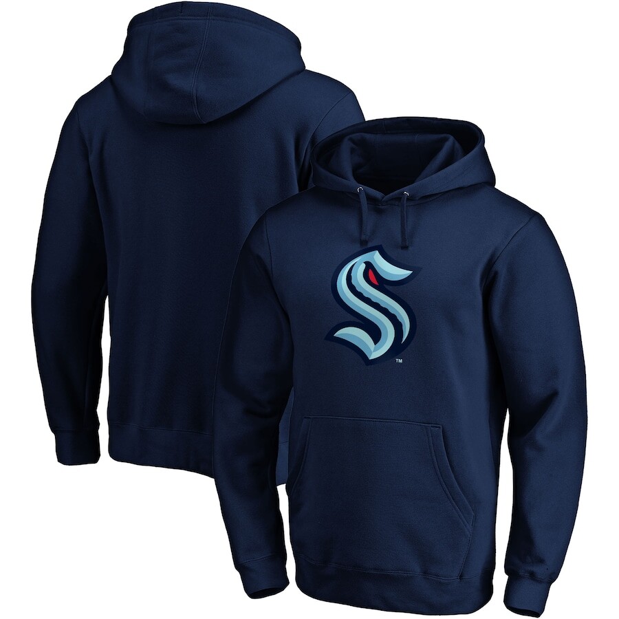 

Пуловер с капюшоном Fanatics Branded Seattle Kraken, синий