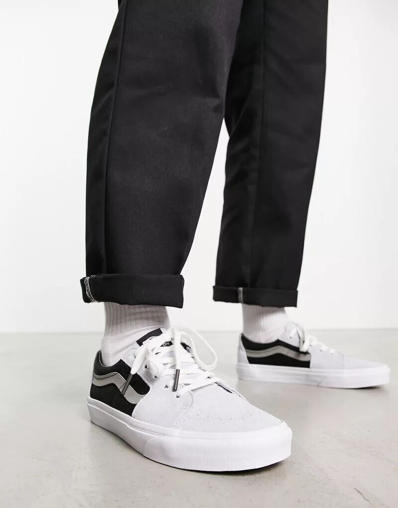 

Двухцветные светло-голубые кроссовки Vans SK8-Low