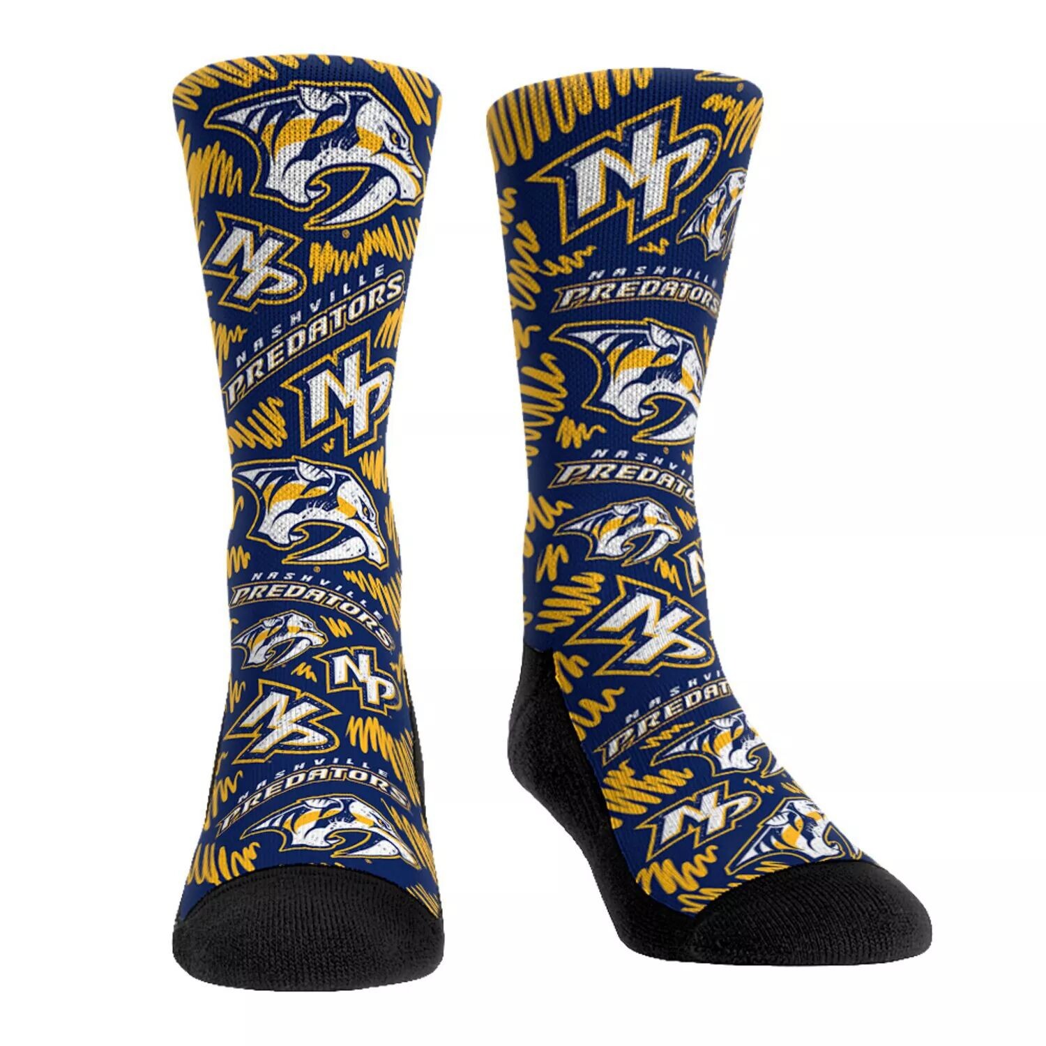 

Женские носки Rock Em Носки Nashville Predators с логотипом Sketch Crew Socks