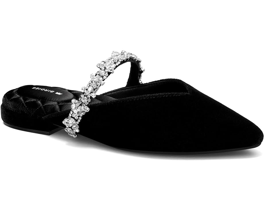 Туфли на плоской подошве Birdies Swan Velvet Flat, цвет Caviar Velvet Gem Bracelet
