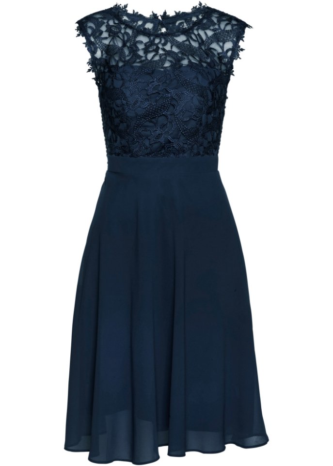 Платье с кружевом Bpc Selection, синий ремень navigator размер 102 синий