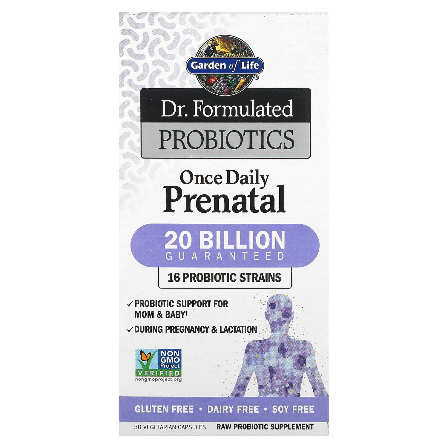 

Dr. Formulated Probiotics, пробиотики, одна таблетка в день во время беременности, 30 вегетарианских капсул, Garden of Life