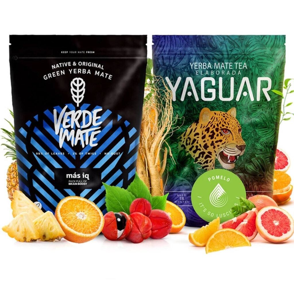 

Чайный набор Мате: Verde Mate + Yaguar 2х500г 1кг Venustis