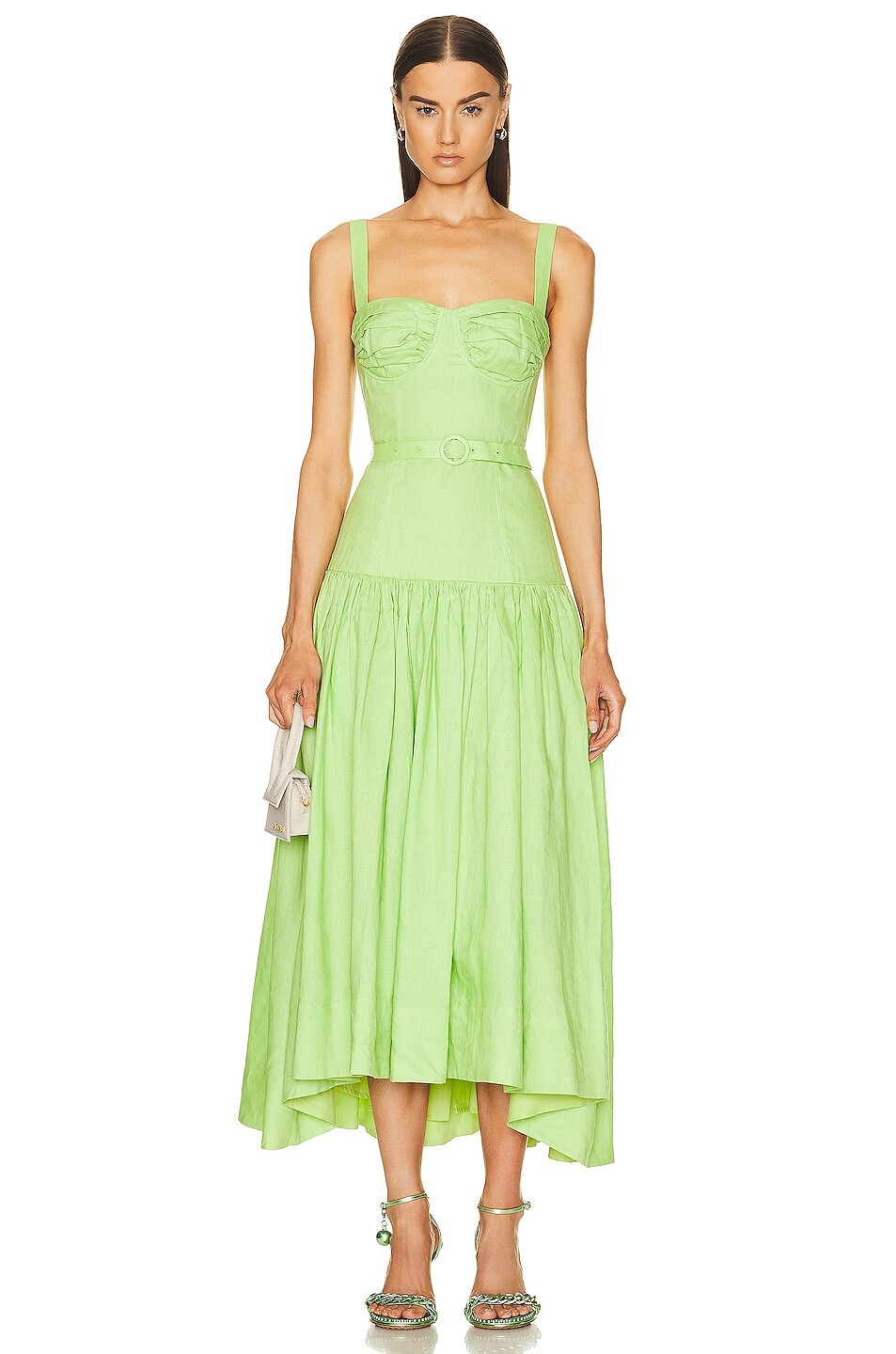 

Платье миди Nicholas Drenica Drop Waist Corset, цвет Limelight