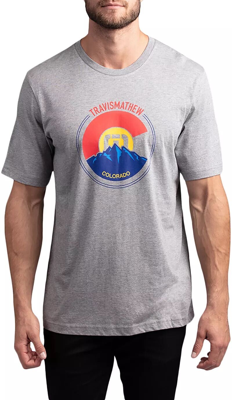 

Мужская тонкая футболка для гольфа TravisMathew, серый