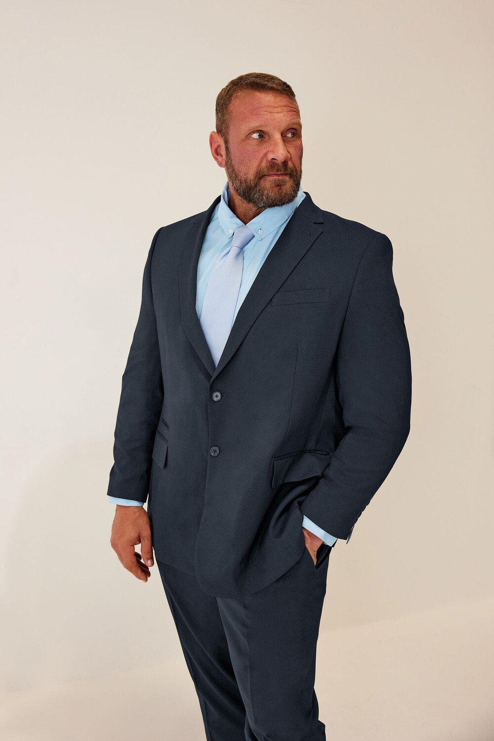 

Пиджак однотонный Badrhino Big & Tall, синий