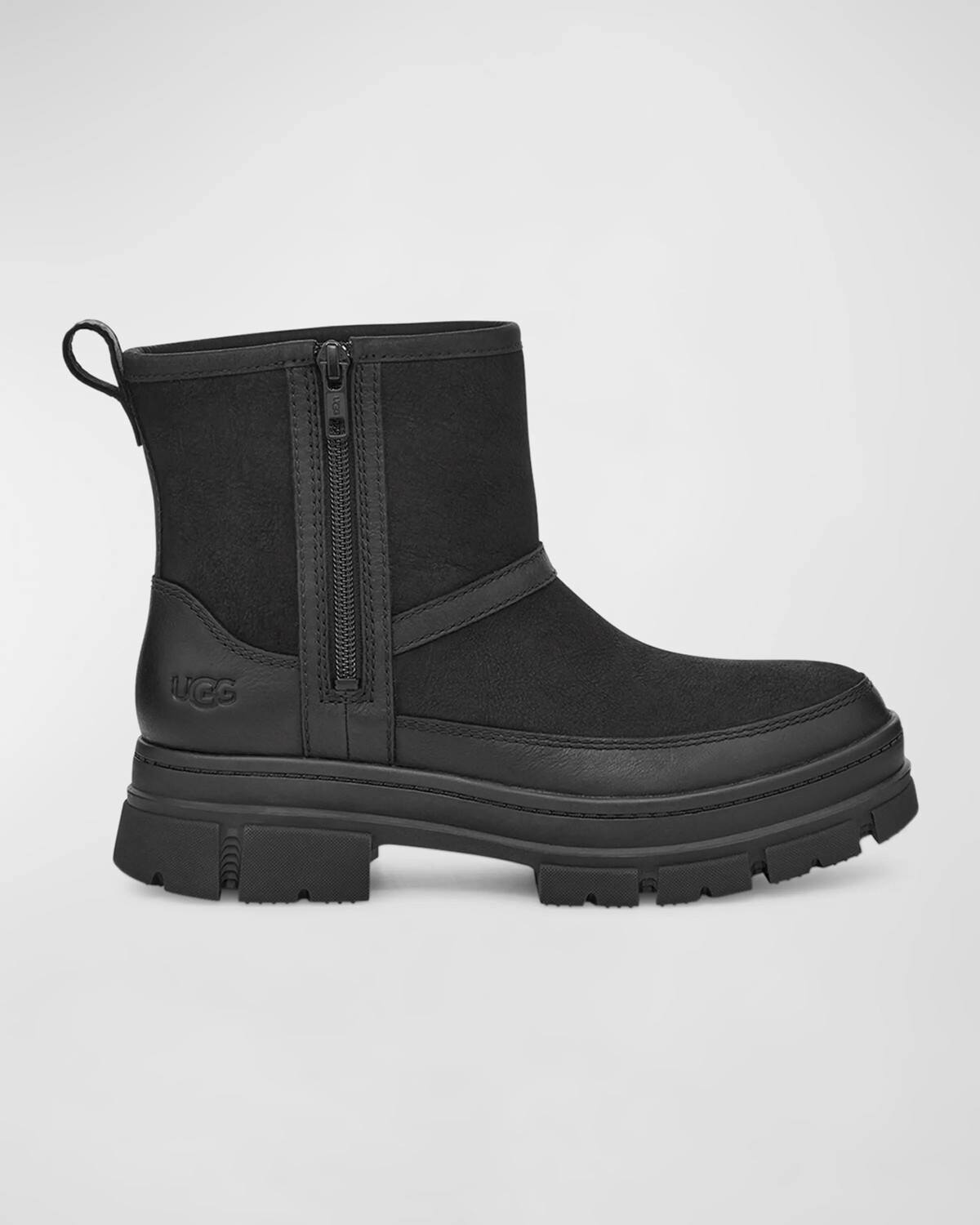 

Зимние кожаные ботинки Ashton на молнии Ugg, черный