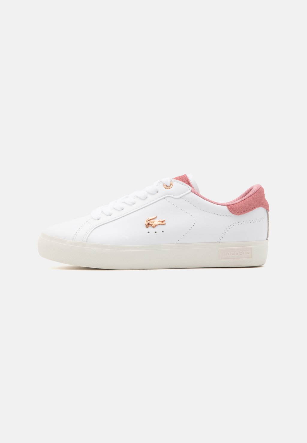 Низкие кроссовки Powercourt Lacoste, цвет white/light pink низкие кроссовки lacoste low powercourt белый