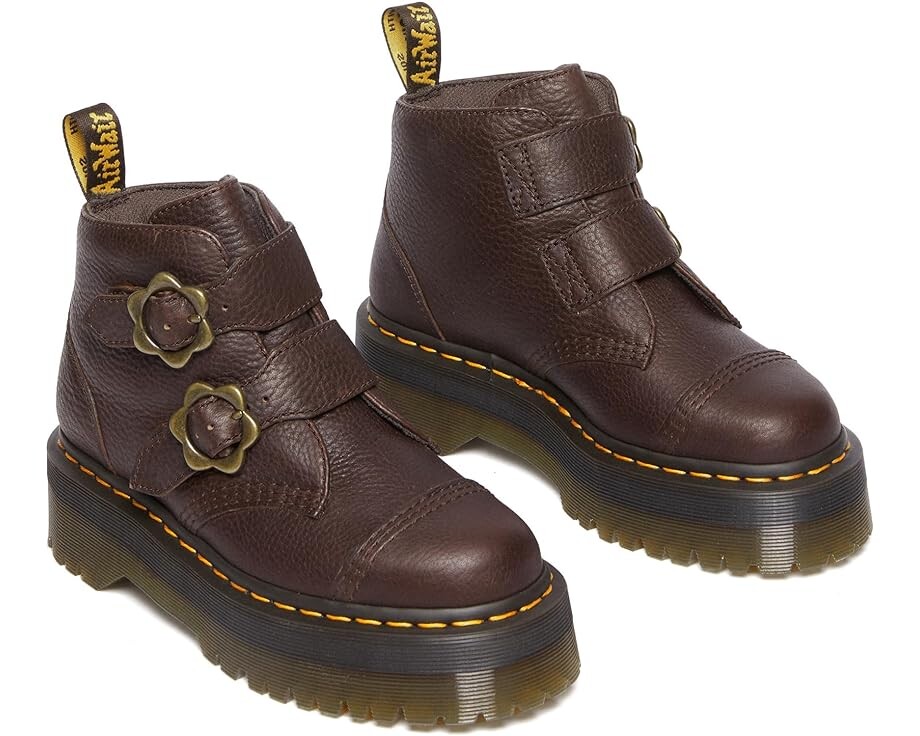 Ботинки Dr. Martens Devon Flower, цвет Dark Brown ботинки dr martens devon flower белый