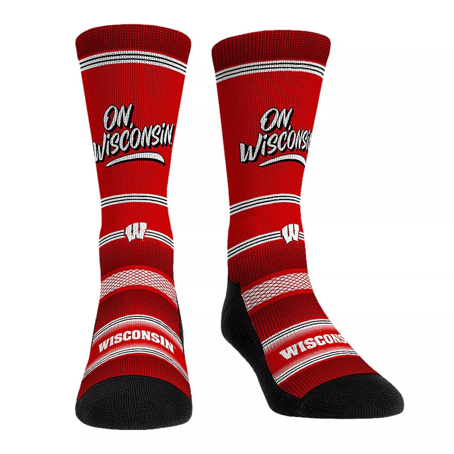 

Носки Youth Rock Em Носки Crew со слоганом команды Wisconsin Badgers Unbranded