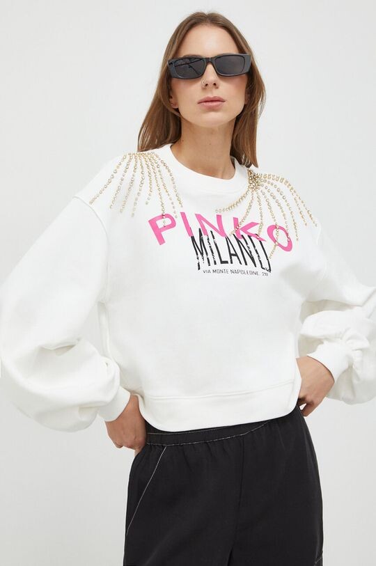 

Хлопковая толстовка Pinko, бежевый