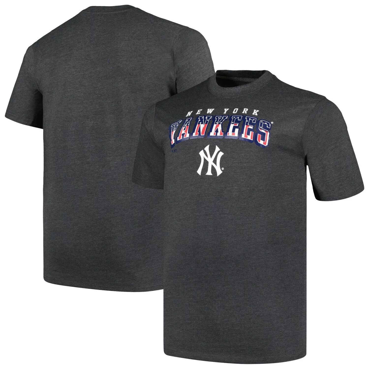 

Мужская футболка Profile Heather Charcoal New York Yankees Big & Tall American
