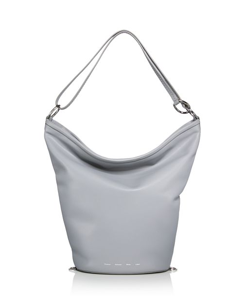 Кожаная весенняя сумка-ведро Proenza Schouler White Label, цвет Gray