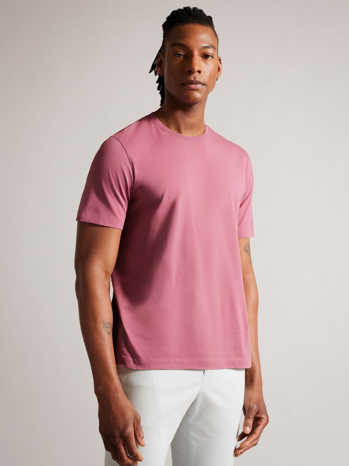 

Обычная футболка Ted Baker с короткими рукавами, розовая, Розовый