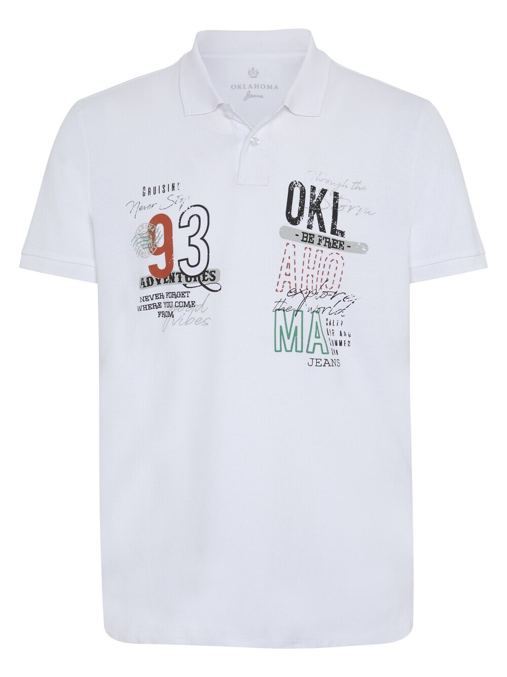 

Футболка Oklahoma Jeans aus Piqué, белый