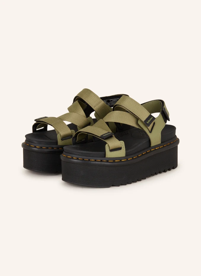 

Босоножки на платформе Dr. Martens, зеленый