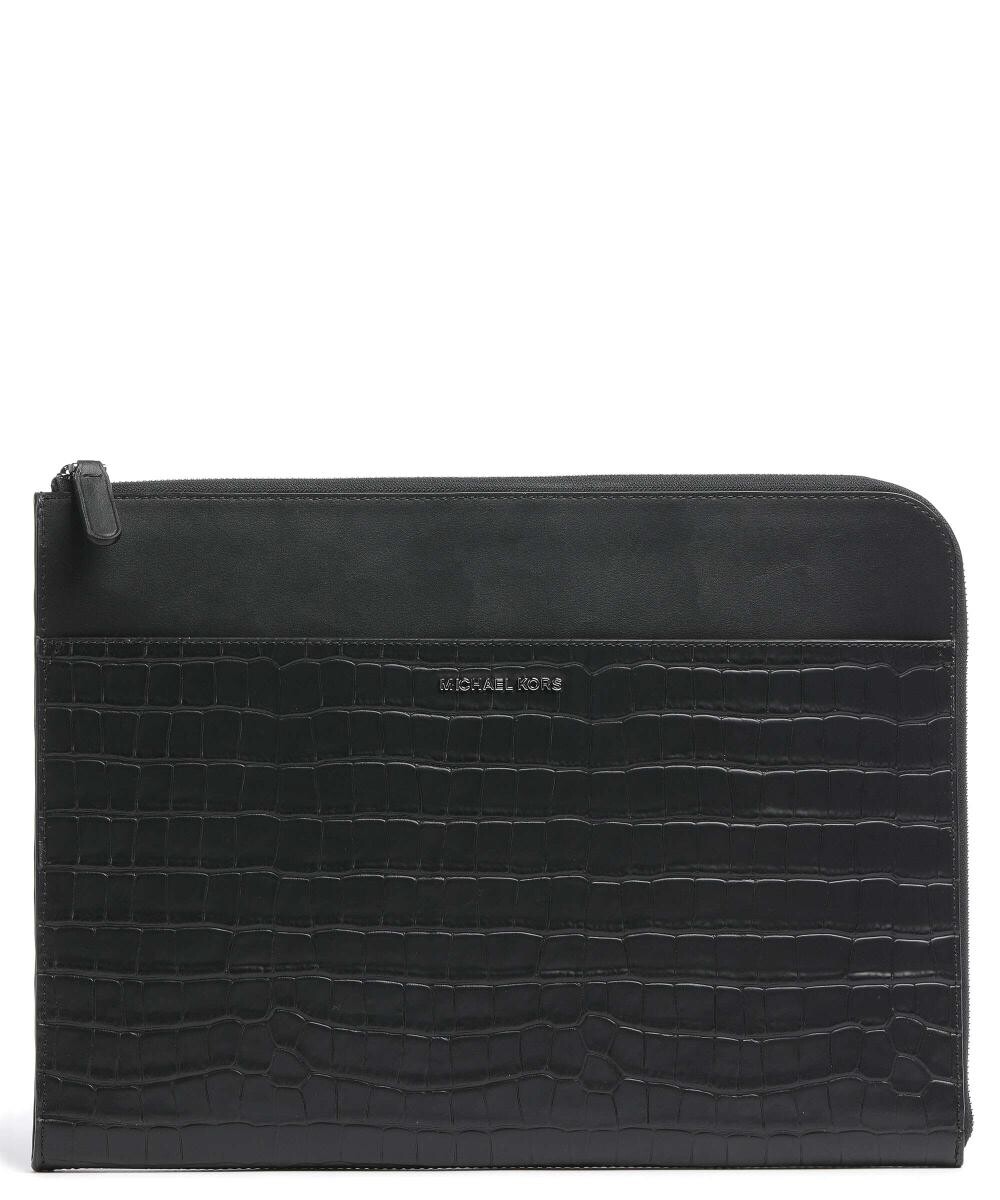 

Портфель 15″ из тисненой яловой кожи. Michael Kors, черный