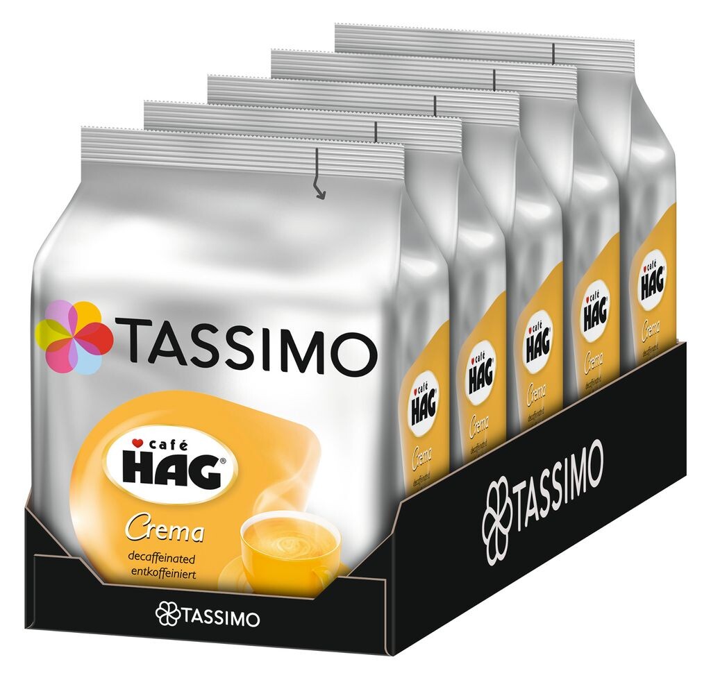 

Tassimo Café HAG Упаковка без кофеина, 5 таблеток, кофейные капсулы, 5 x 16 напитков