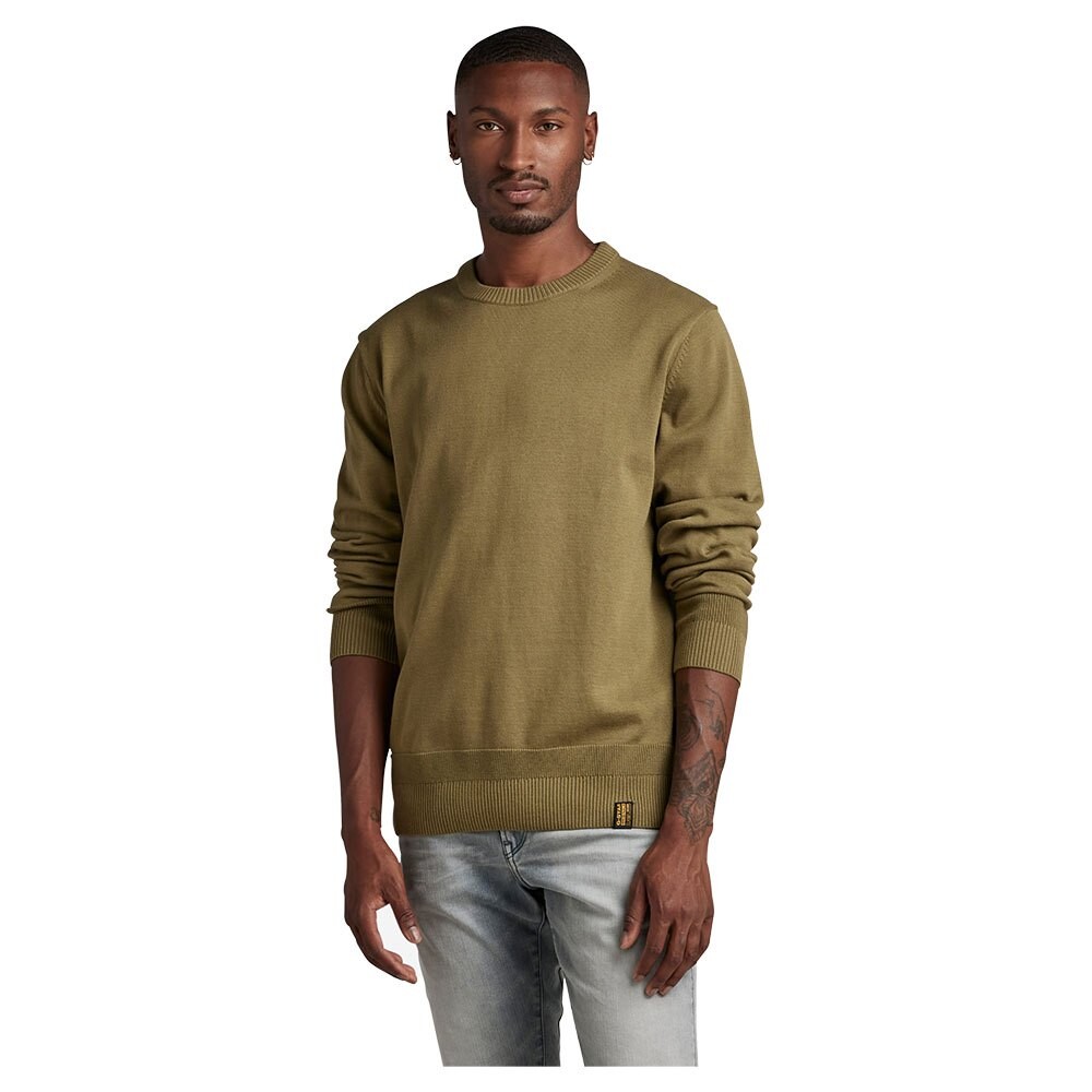 

Свитер G-Star Essential Performance Round Neck, зеленый