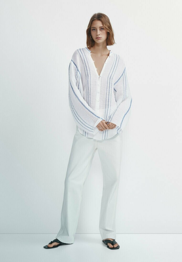 

Блуза на пуговицах Massimo Dutti, белый