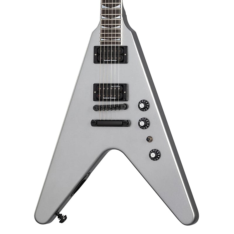 Электрогитара Gibson Dave Mustaine Flying V EXP - Silver Metallic