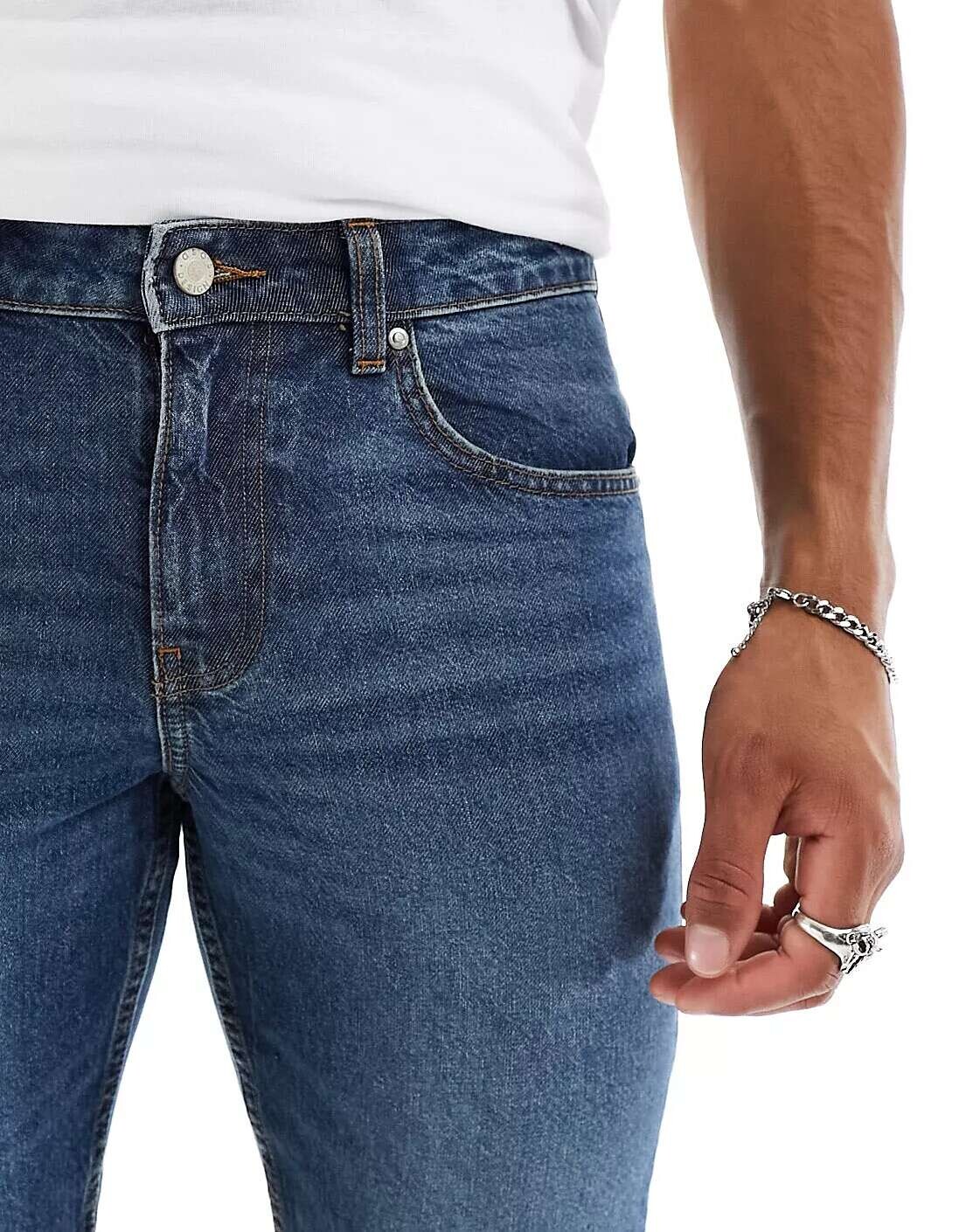 

Темно-синие узкие джинсы ASOS