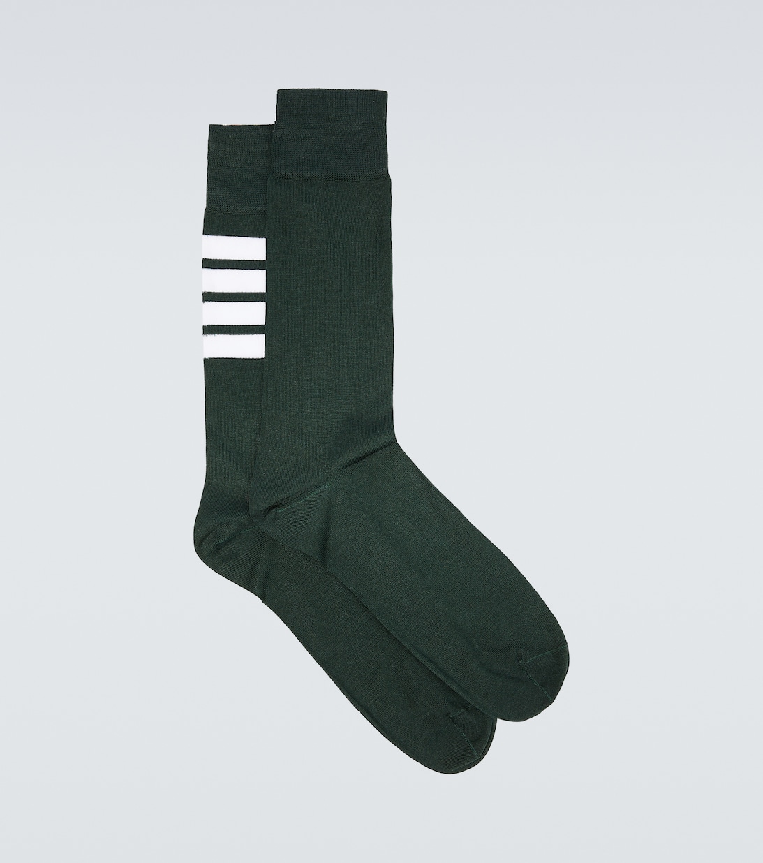 Носки с 4 полосками из смесового хлопка Thom Browne, зеленый серые носки с 4 полосками thom browne
