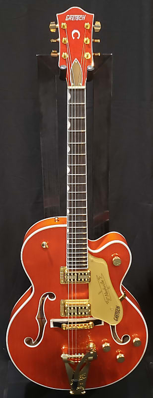 Электрогитара Gretsch G6120TG Players Edition Nashville Hollow Body with Bigsby 2022 Orange Stain электрогитара gretsch g6120tg ds players edition nashville 2022 roundup orange