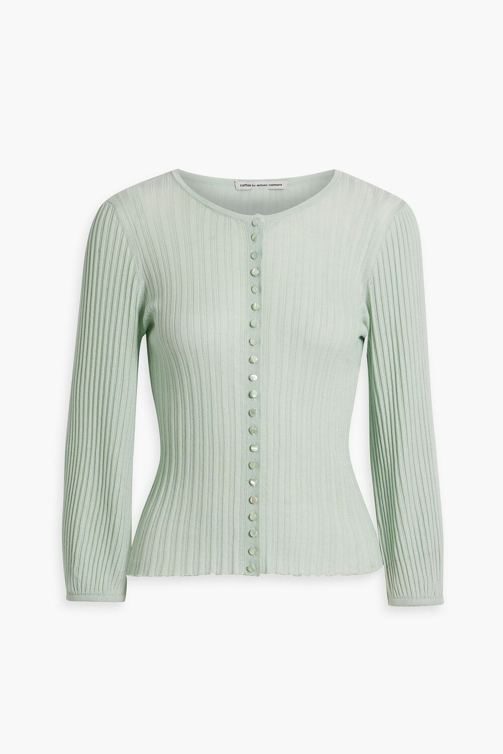 

Кардиган из хлопка в рубчик Cotton By Autumn Cashmere, мятный, Зеленый